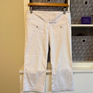 Womens White Capris